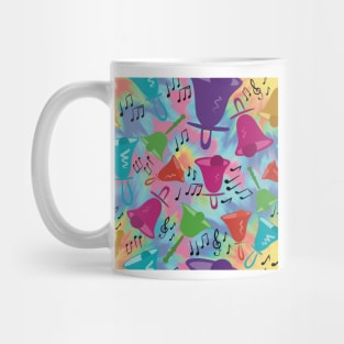 Colorful Handbells Tie Dye Pattern Mug